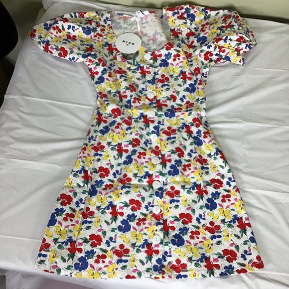 Rixo X Target Floral Short Sleeve button Up Dress Sz. 2 Discontinued - Picture 3 of 8